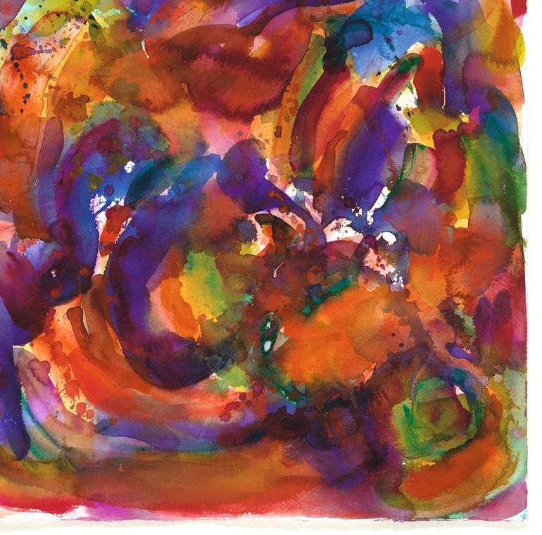 Original Abstract Garden Painting by Pamela  Silver