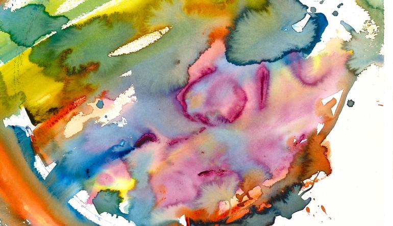 Original Abstract Expressionism Fantasy Painting by Pamela  Silver