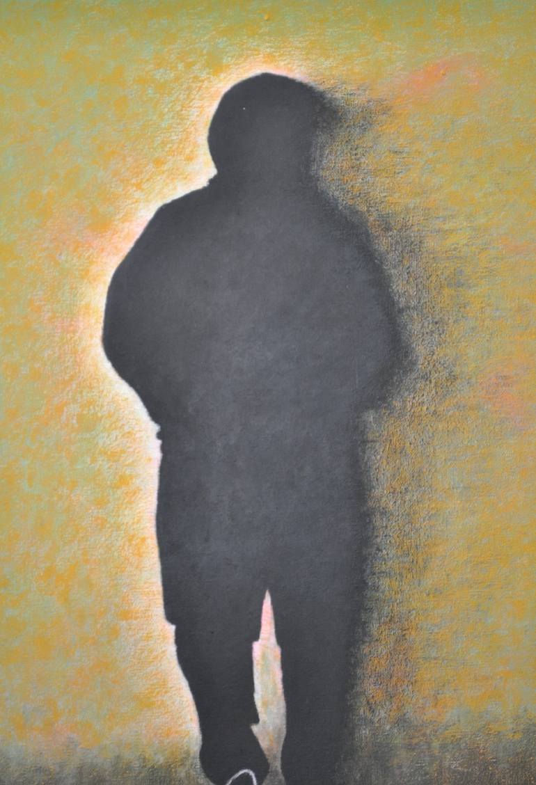 Original Abstract Men Painting by Reza Grayloo