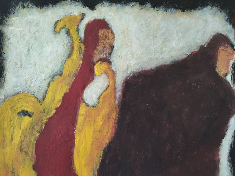 Original Abstract People Painting by Reza Grayloo