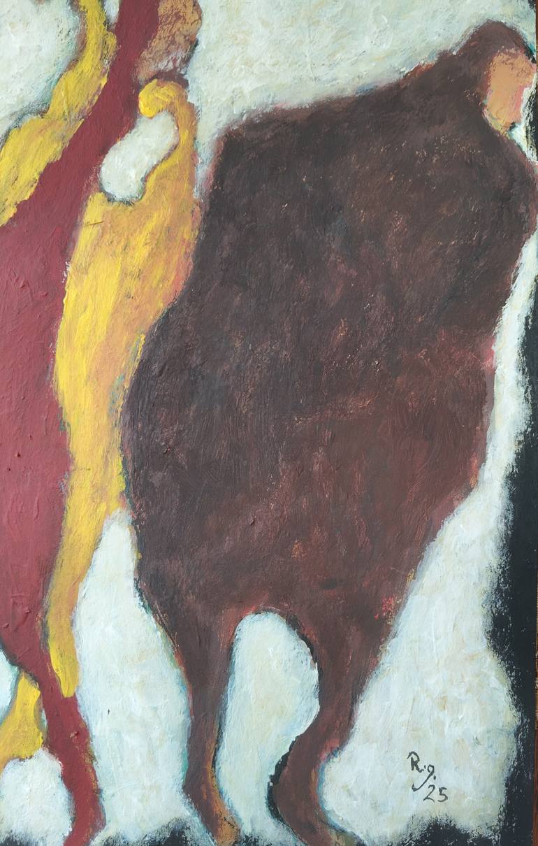 Original Abstract People Painting by Reza Grayloo