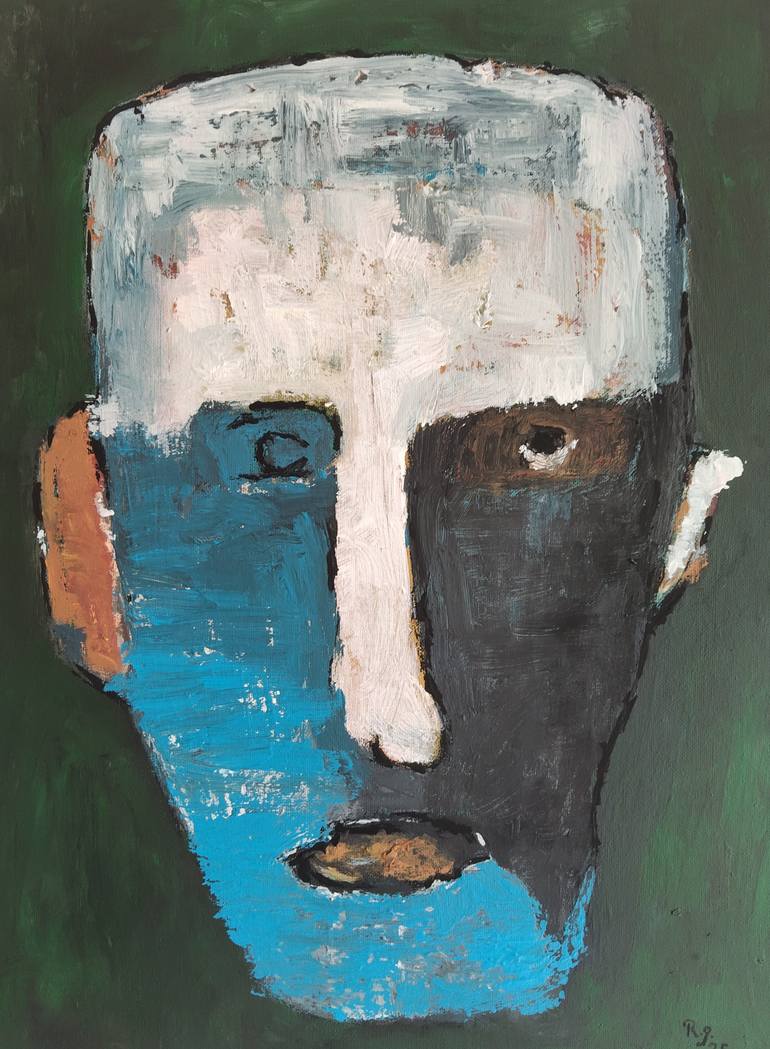 Original Abstract People Painting by Reza Grayloo