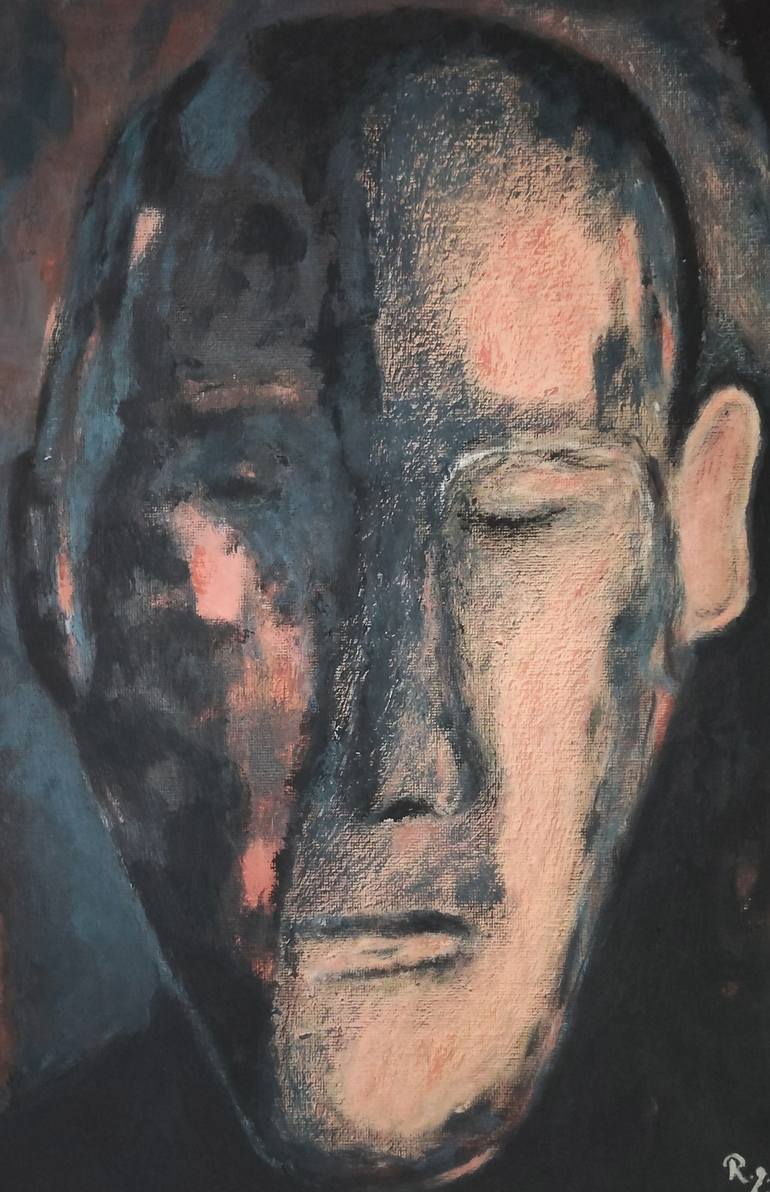 Original Abstract People Painting by Reza Grayloo