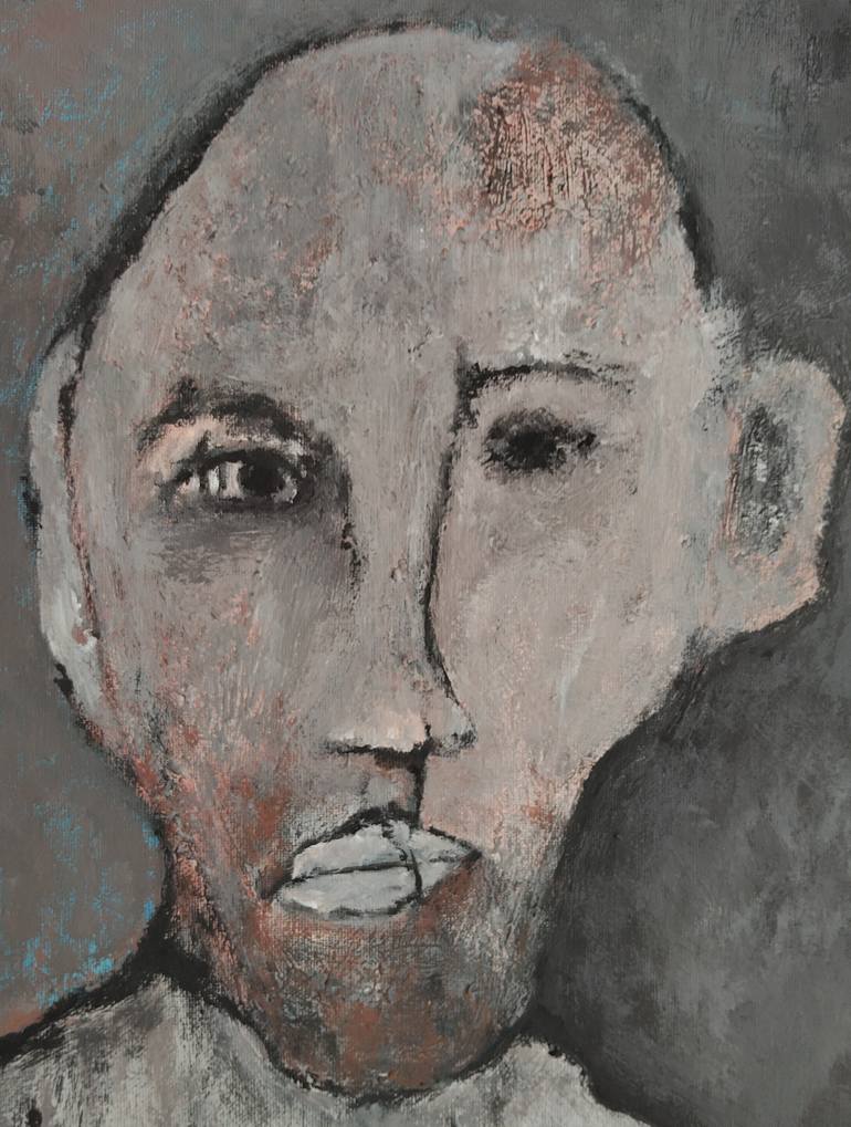 Original Abstract People Painting by Reza Grayloo