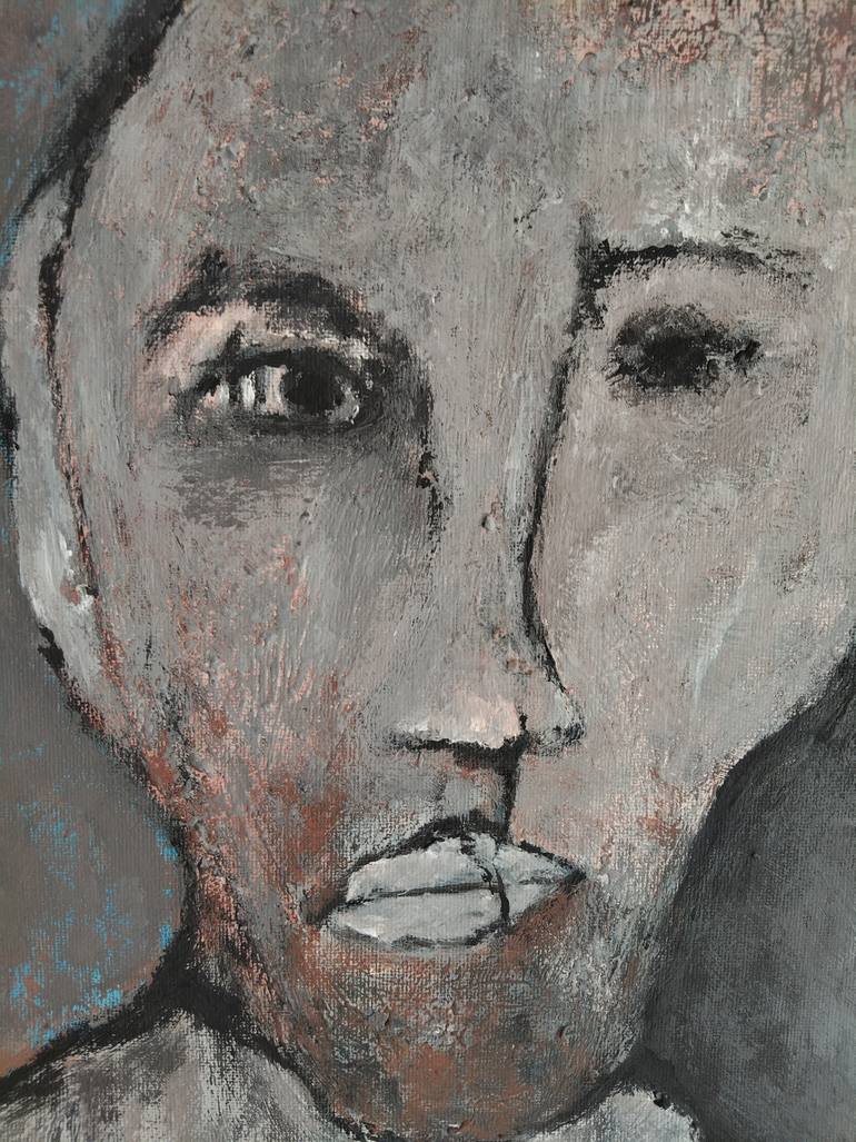Original Abstract People Painting by Reza Grayloo