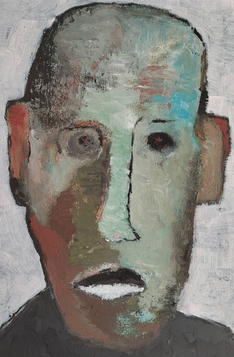 Original Abstract Expressionism People Painting by Reza Grayloo