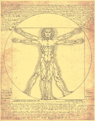 Vitruvian man Einstein Relativity theory thumb