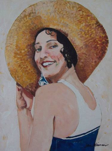Straw Hat Girl - Henrietta by John Atkinson thumb