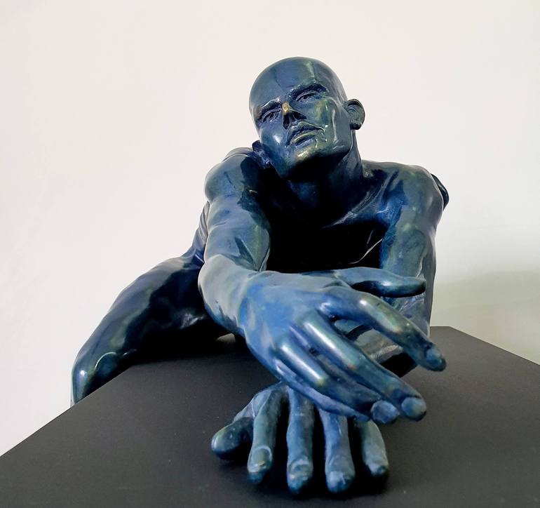Original Expressionism Men Sculpture by Eva Czaplicki
