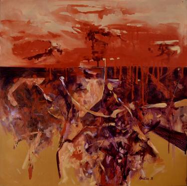 Original Abstract Expressionism Landscape Paintings by Rafael Matias