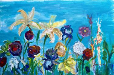 Original Expressionism Floral Paintings by marlyse ruess