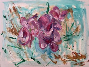 Original Expressionism Floral Paintings by marlyse ruess