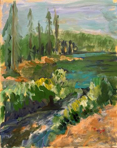 Original Expressionism Landscape Paintings by marlyse ruess