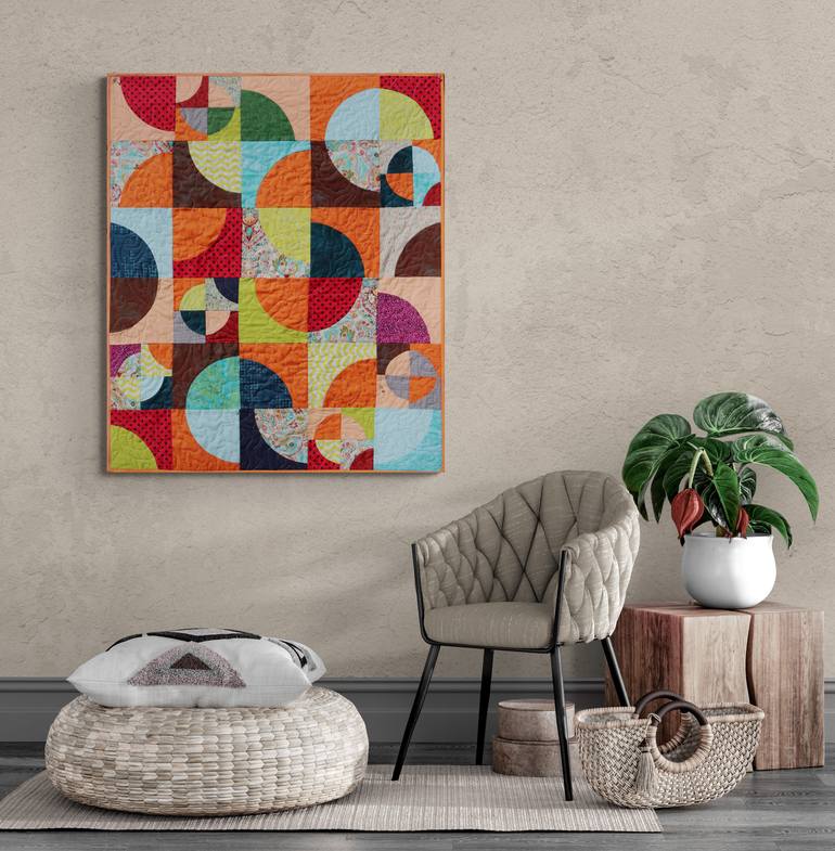 Original Contemporary Geometric Collage by Abigail Marsh