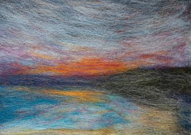 Print of Abstract Seascape Mixed Media by Ìona Davidson