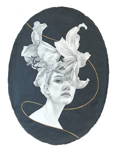 Original Art Deco People Drawings by Jamie Kim