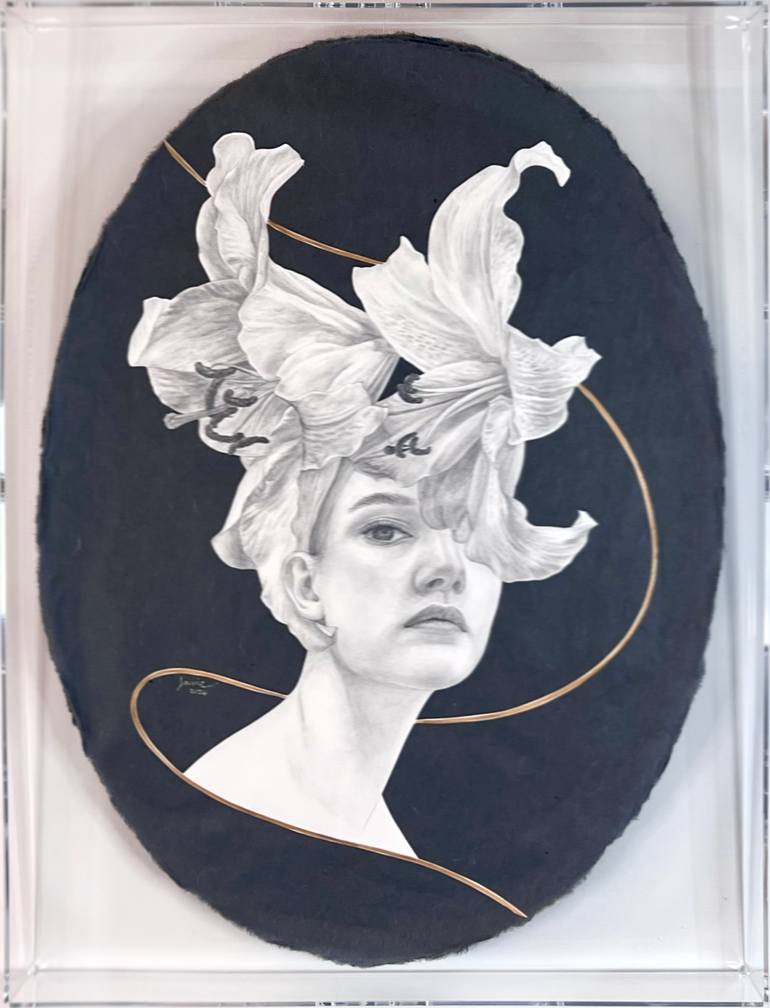 Original Art Deco People Drawing by Jamie Kim