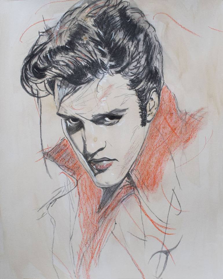 Original Abstract People Drawing by Tibor Ori