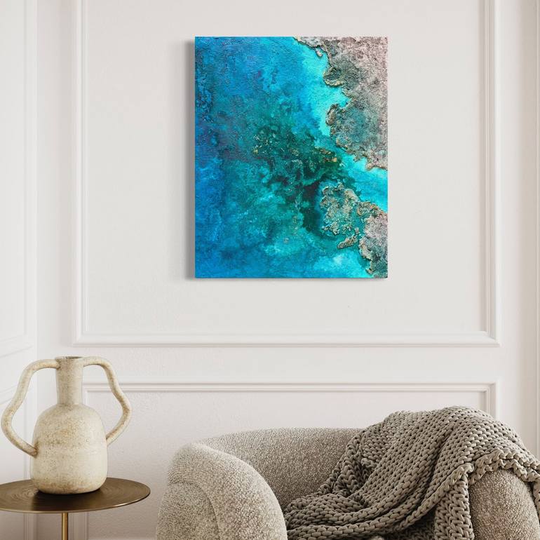 Original Other Seascape Mixed Media by Fadi Diab