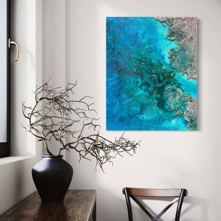 Original Other Seascape Mixed Media by Fadi Diab