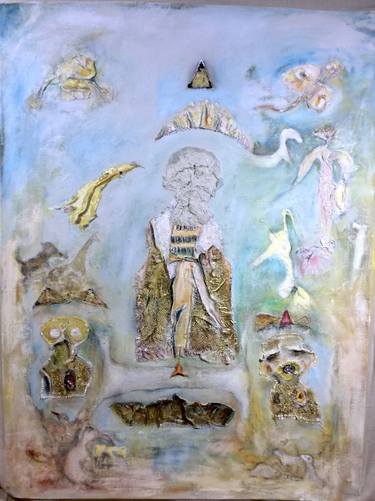 Original Expressionism Fantasy Mixed Media by Jovica Vucinic