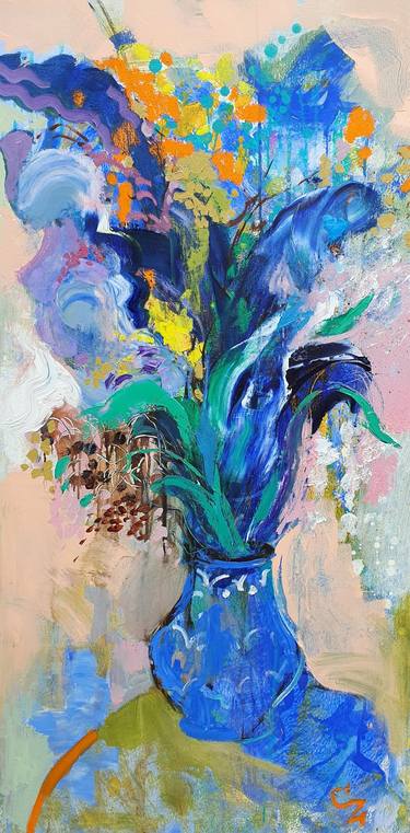 Original Abstract Expressionism Still Life Paintings by Cozmolici Victoria