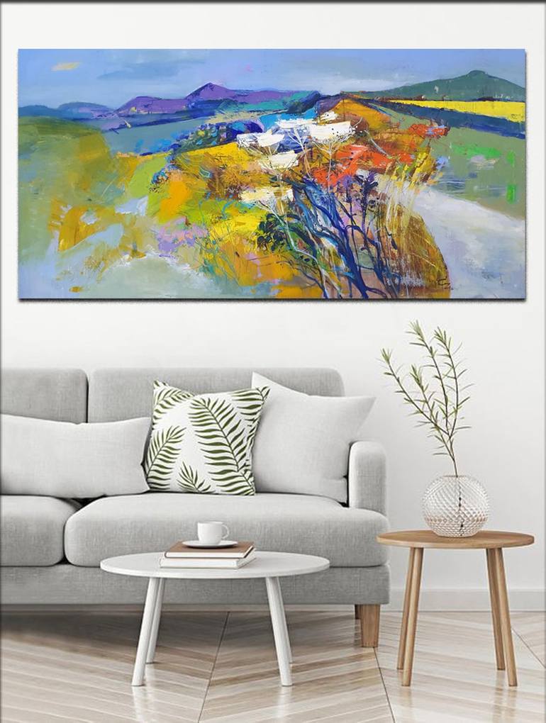 Original Expressionism Landscape Painting by Cozmolici Victoria