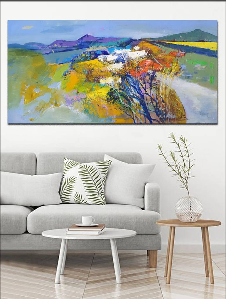 Original Expressionism Landscape Painting by Cozmolici Victoria