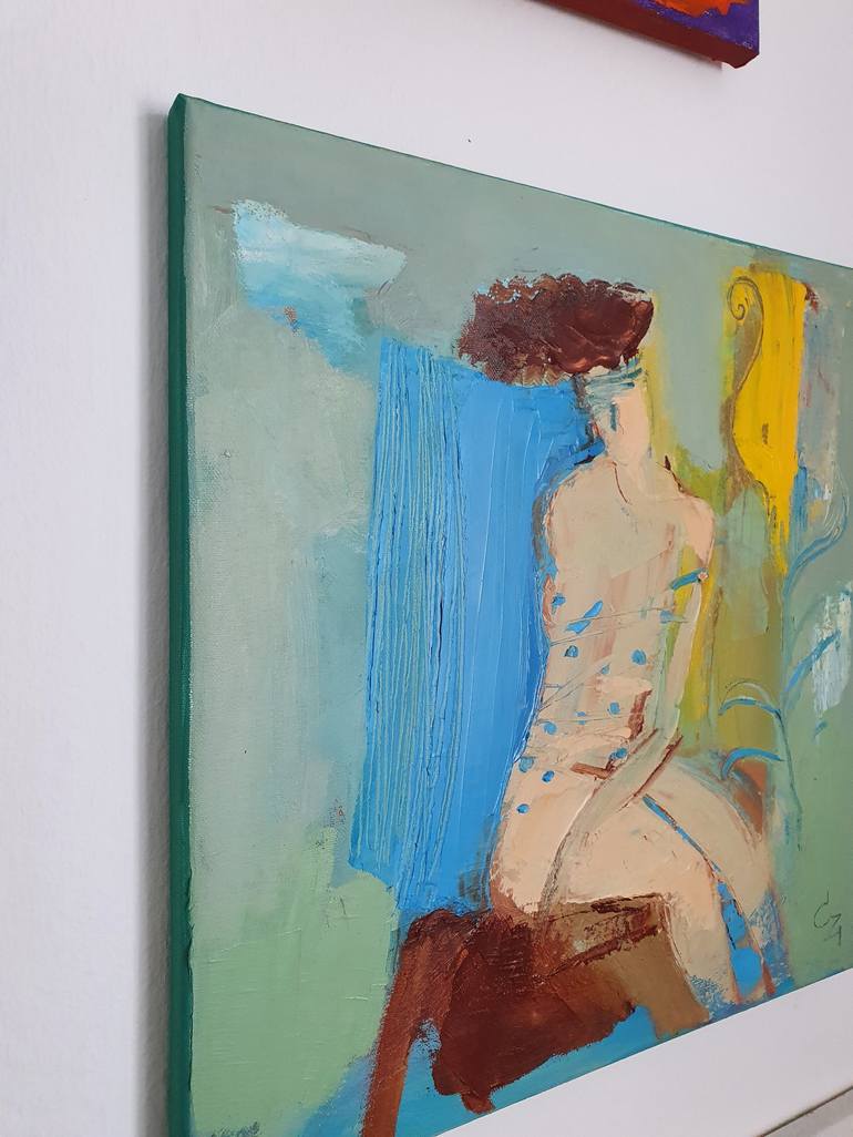 Original Contemporary Nude Painting by Cozmolici Victoria