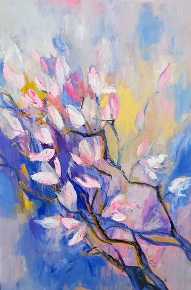Original Impressionism Floral Paintings by Cozmolici Victoria