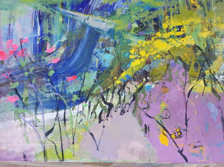 Original Abstract Expressionism Landscape Painting by Cozmolici Victoria