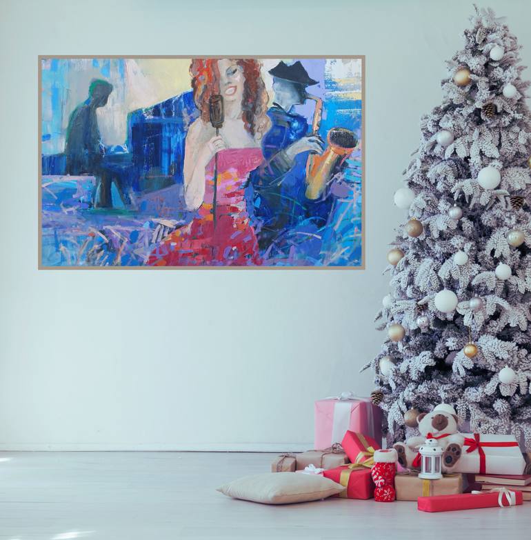 Original Art Nouveau Music Painting by Cozmolici Victoria