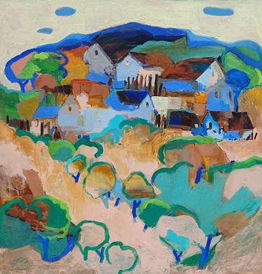 Original Contemporary Landscape Paintings by Cozmolici Victoria