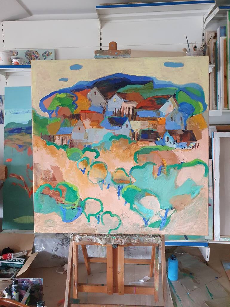 Original Contemporary Landscape Painting by Cozmolici Victoria