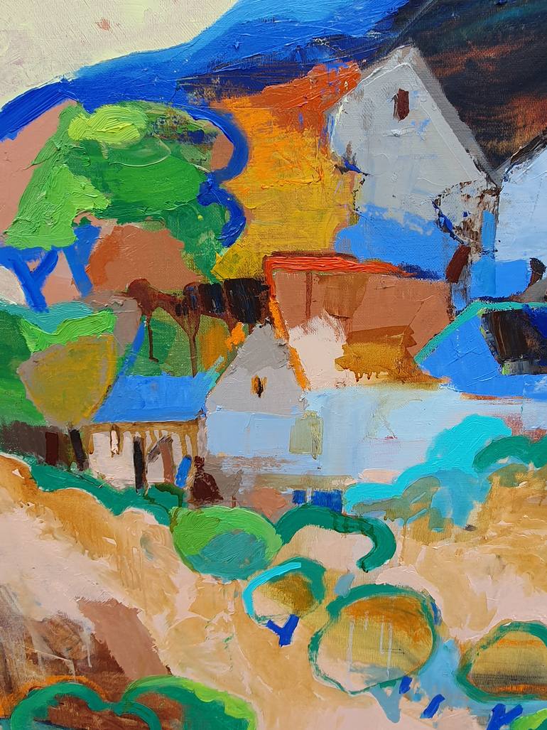 Original Contemporary Landscape Painting by Cozmolici Victoria