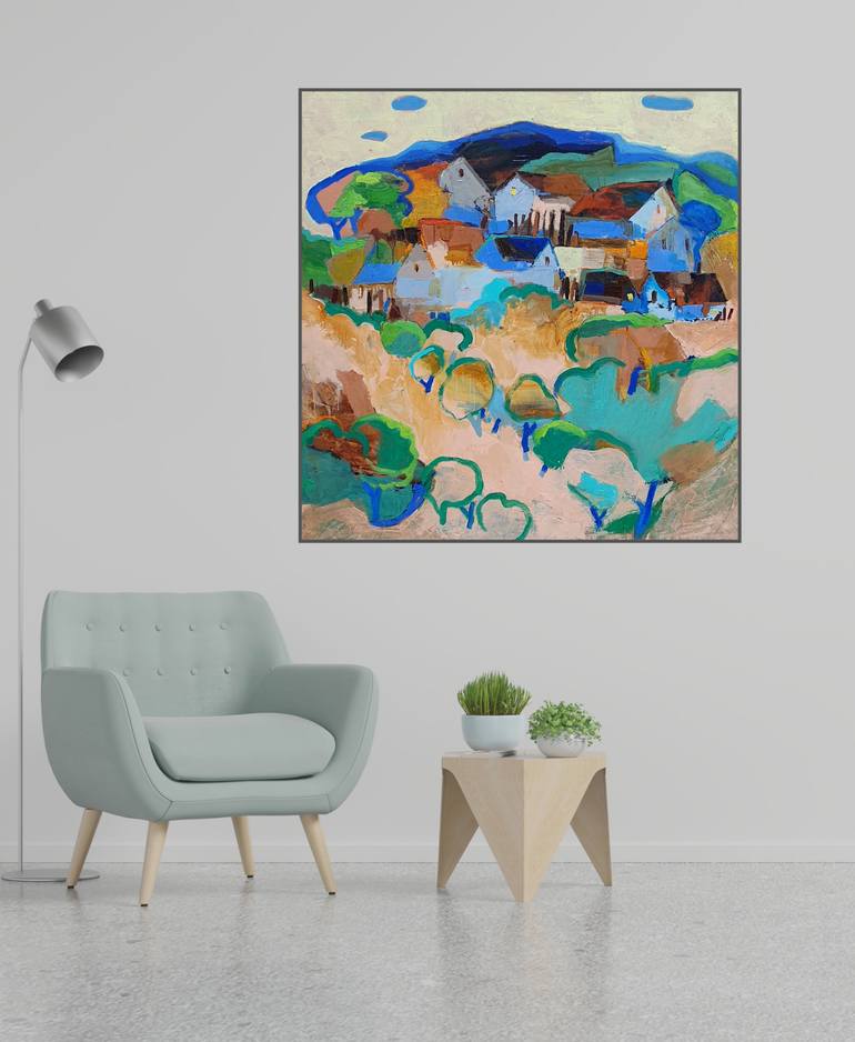 Original Contemporary Landscape Painting by Cozmolici Victoria