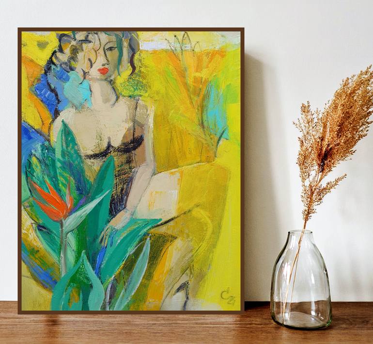 Original Contemporary Beach Painting by Cozmolici Victoria