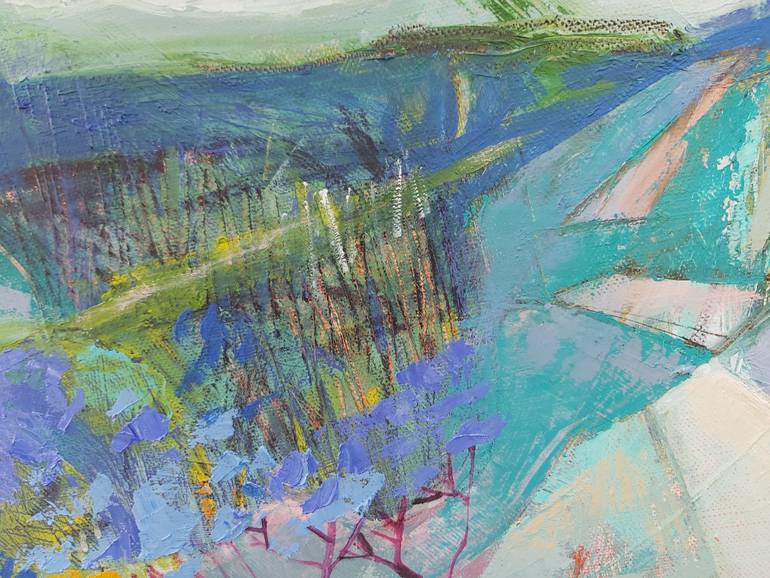 Original Abstract Expressionism Landscape Painting by Cozmolici Victoria