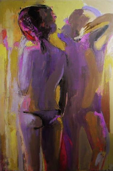 Original Figurative People Paintings by Cozmolici Victoria