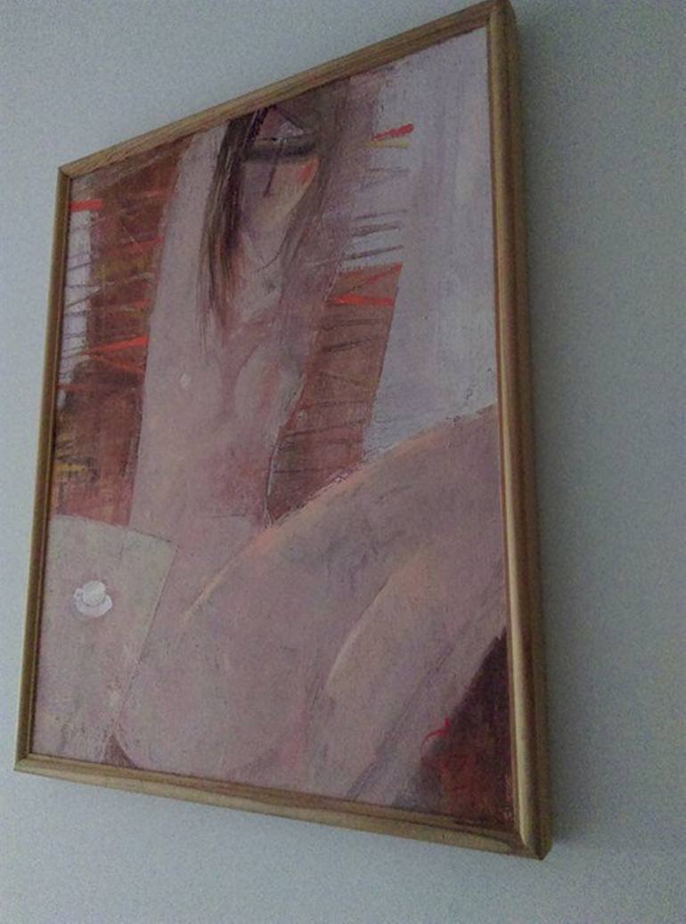 Original Figurative Nude Painting by Cozmolici Victoria