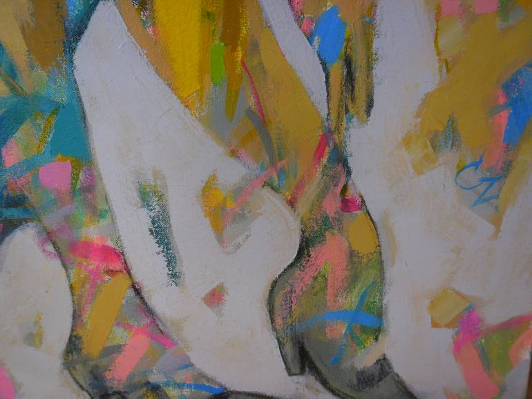 Original Expressionism Women Painting by Cozmolici Victoria