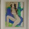 Oil on canvas, original painting framed,nude art, figurative.