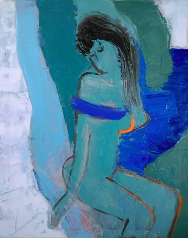 Original Figurative Nude Paintings by Cozmolici Victoria