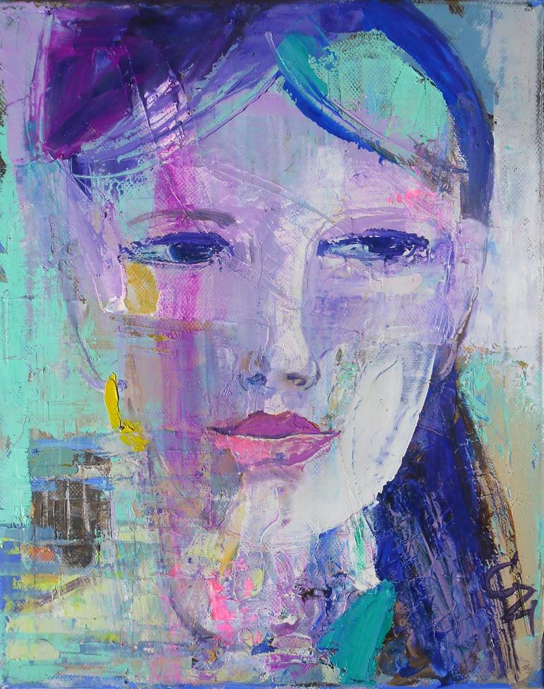 girl Painting by Cozmolici Victoria | Saatchi Art