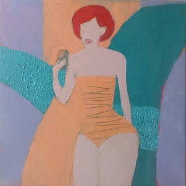 Original Figurative Beach Paintings by Cozmolici Victoria