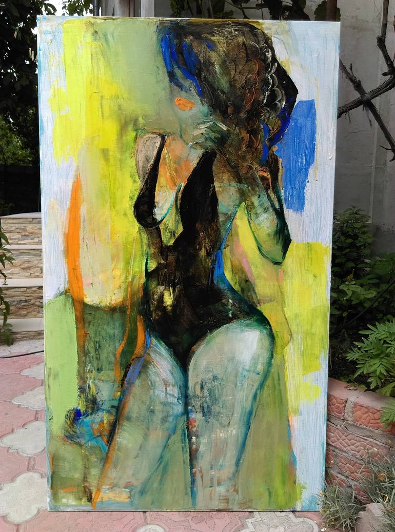 Original Figurative Beach Painting by Cozmolici Victoria