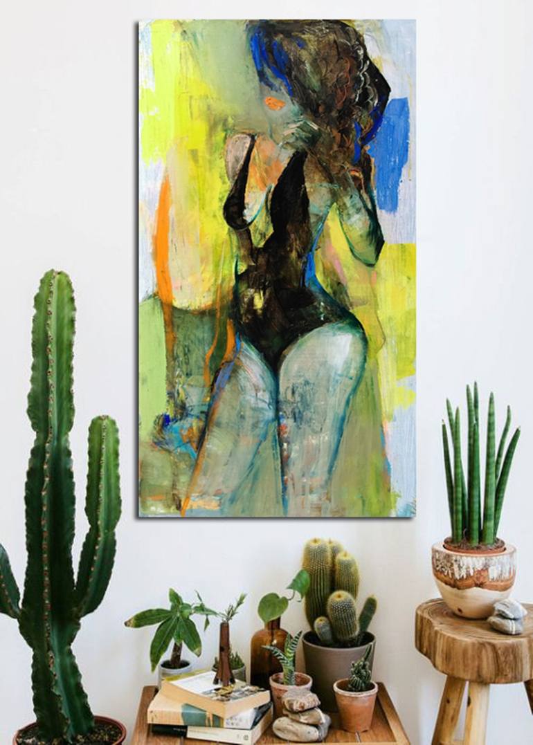 Original Figurative Beach Painting by Cozmolici Victoria