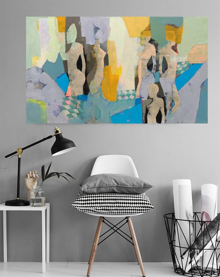 Original Abstract Expressionism Fashion Painting by Cozmolici Victoria