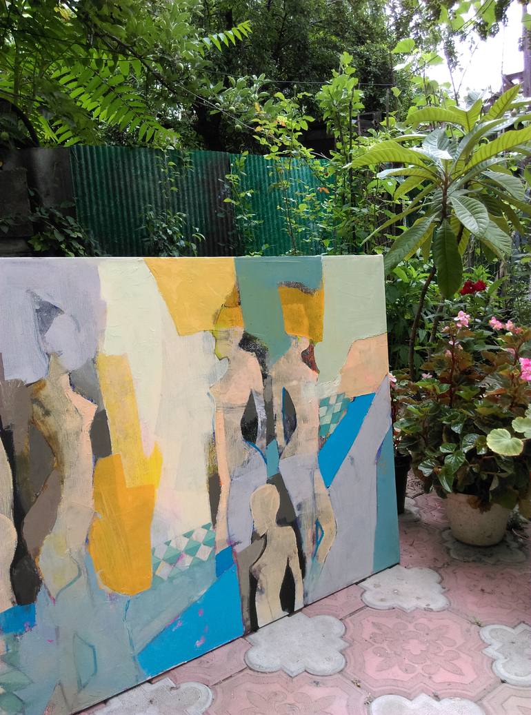 Original Abstract Expressionism Fashion Painting by Cozmolici Victoria