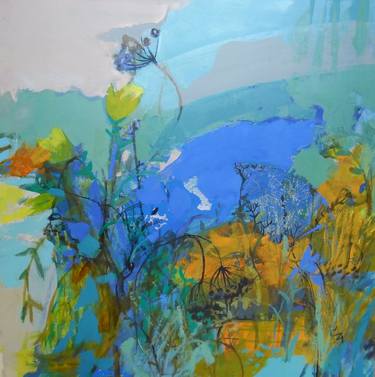 Original Abstract Expressionism Botanic Paintings by Cozmolici Victoria